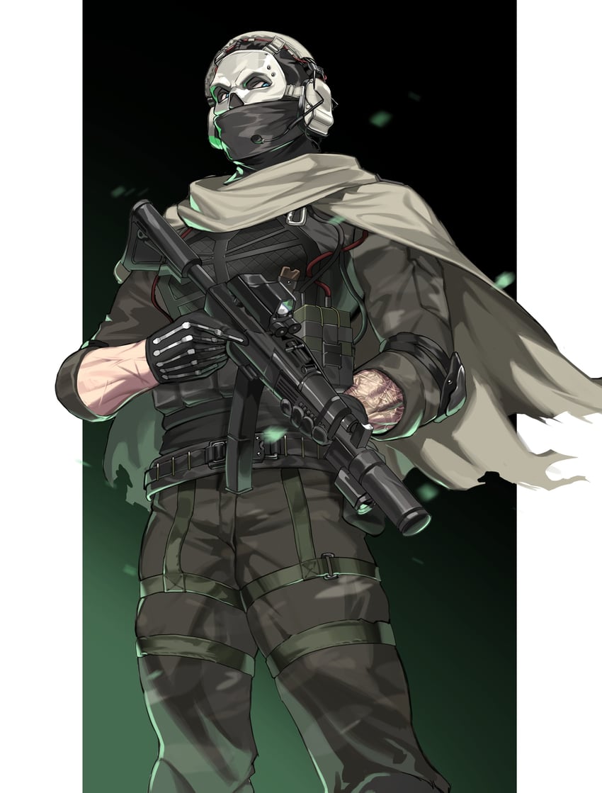 ghost (call of duty and 1 more) drawn by coni0771