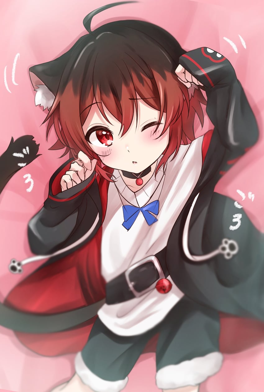 nanakorobi yaoki kuroneko (indie virtual youtuber) drawn by shi_no1028