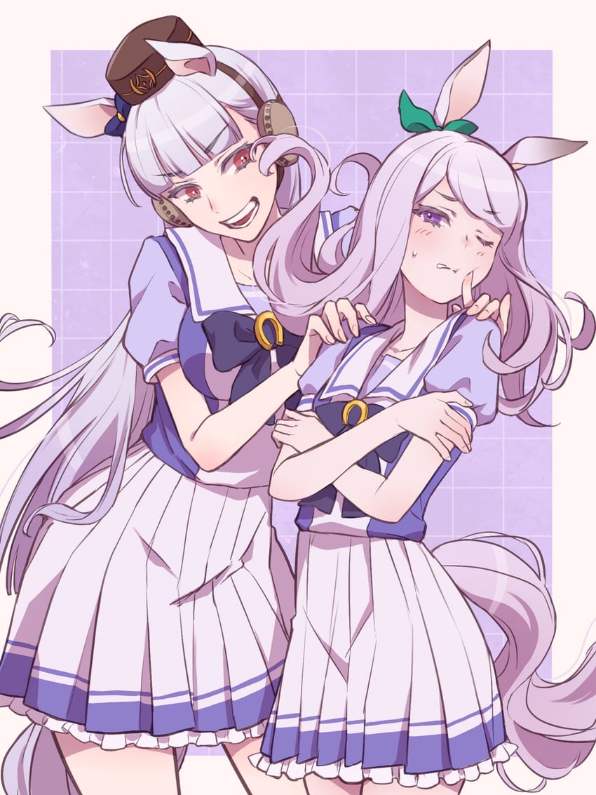 gold ship and mejiro mcqueen (umamusume) drawn by nn_(nnenuenun)