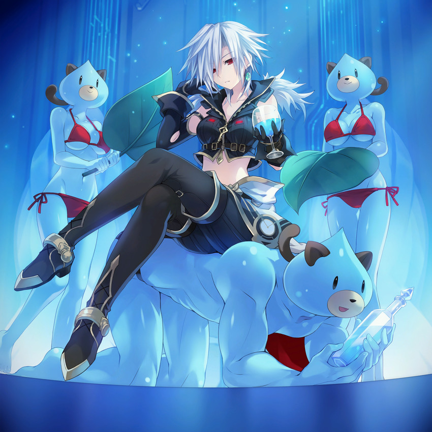 dogoo, dogoo man, s-sha, and dogoo lady (neptune and 1 more) drawn by tsunako