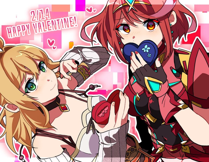 pyra and fiora (xenoblade chronicles and 2 more) drawn by mugimugis