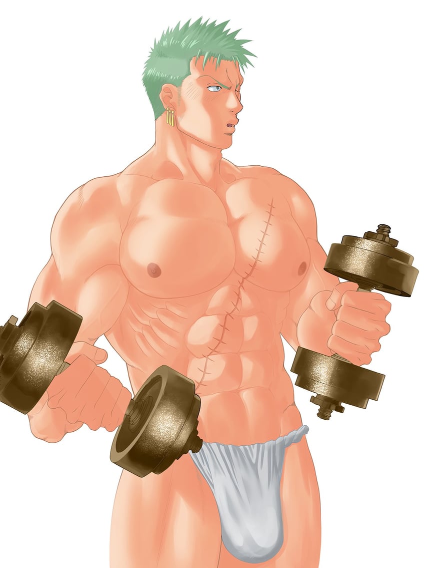 roronoa zoro (one piece) drawn by masanori