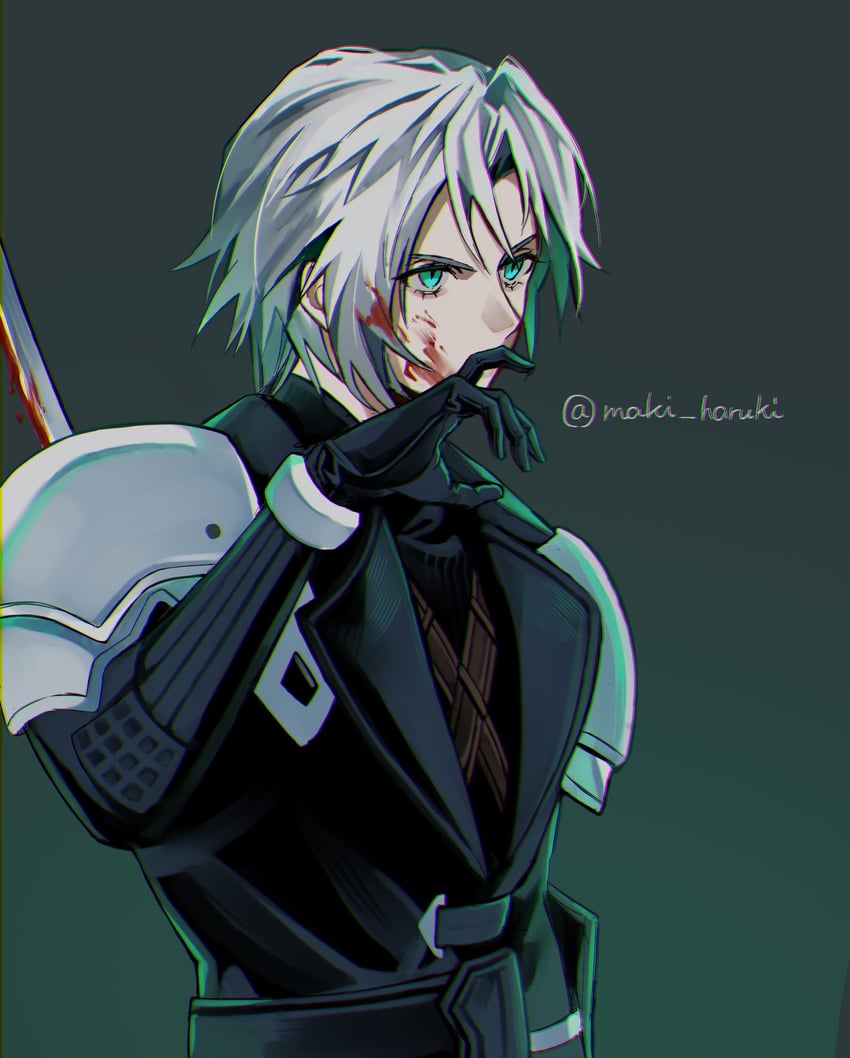 sephiroth (final fantasy and 2 more) drawn by maki_haruki