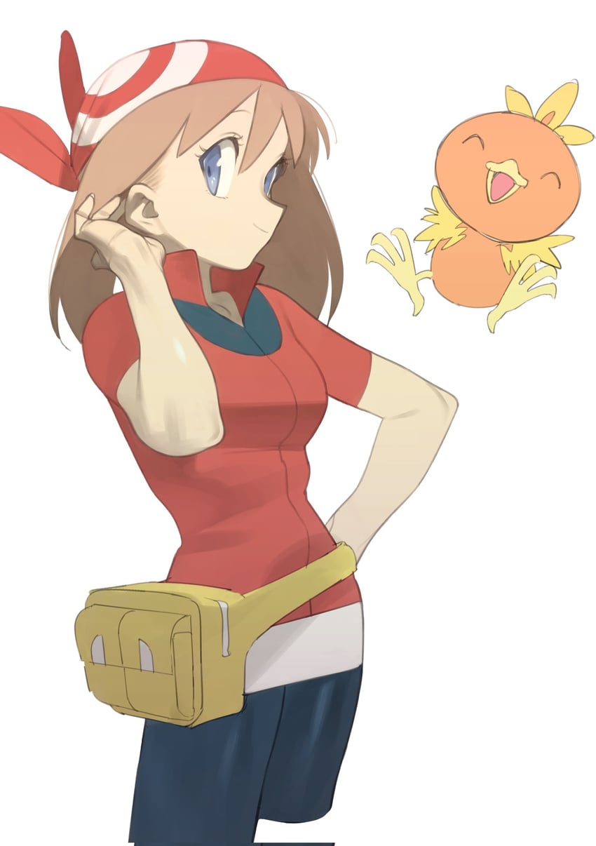 may and torchic (pokemon and 1 more) drawn by zubuzubu_(gogo_zubu)