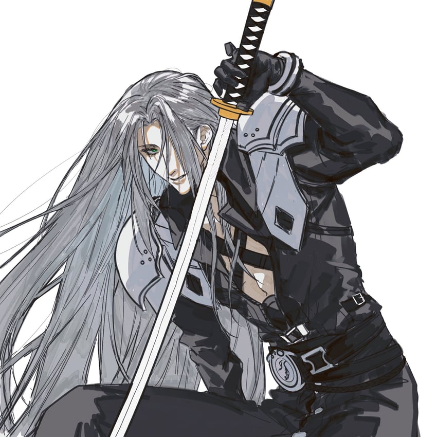 sephiroth (final fantasy and 2 more) drawn by moyanwxy