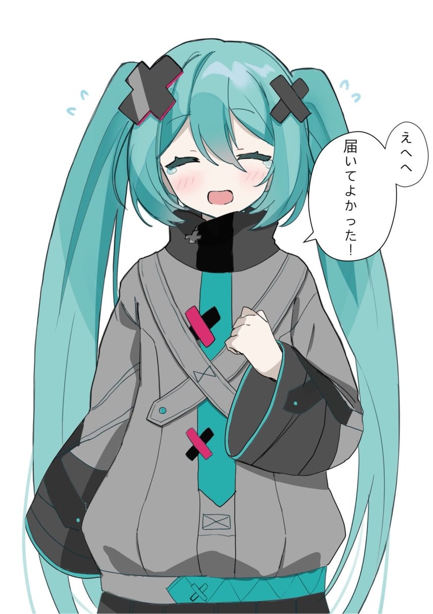 hatsune miku and batsu miku (vocaloid and 2 more) drawn by yukia_1128