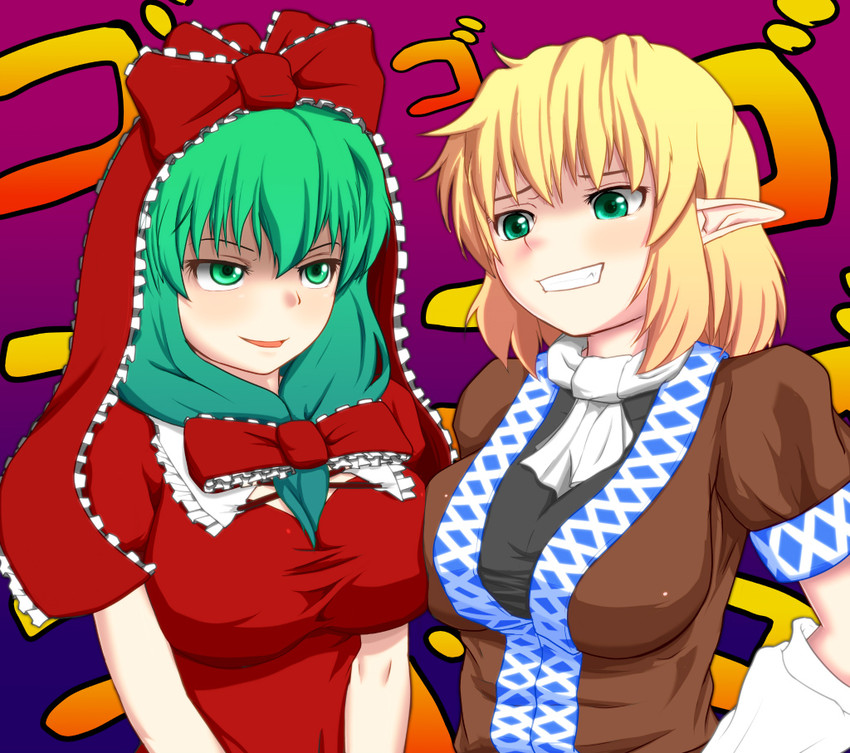 mizuhashi parsee and kagiyama hina (touhou) drawn by peso_(cheese_company)