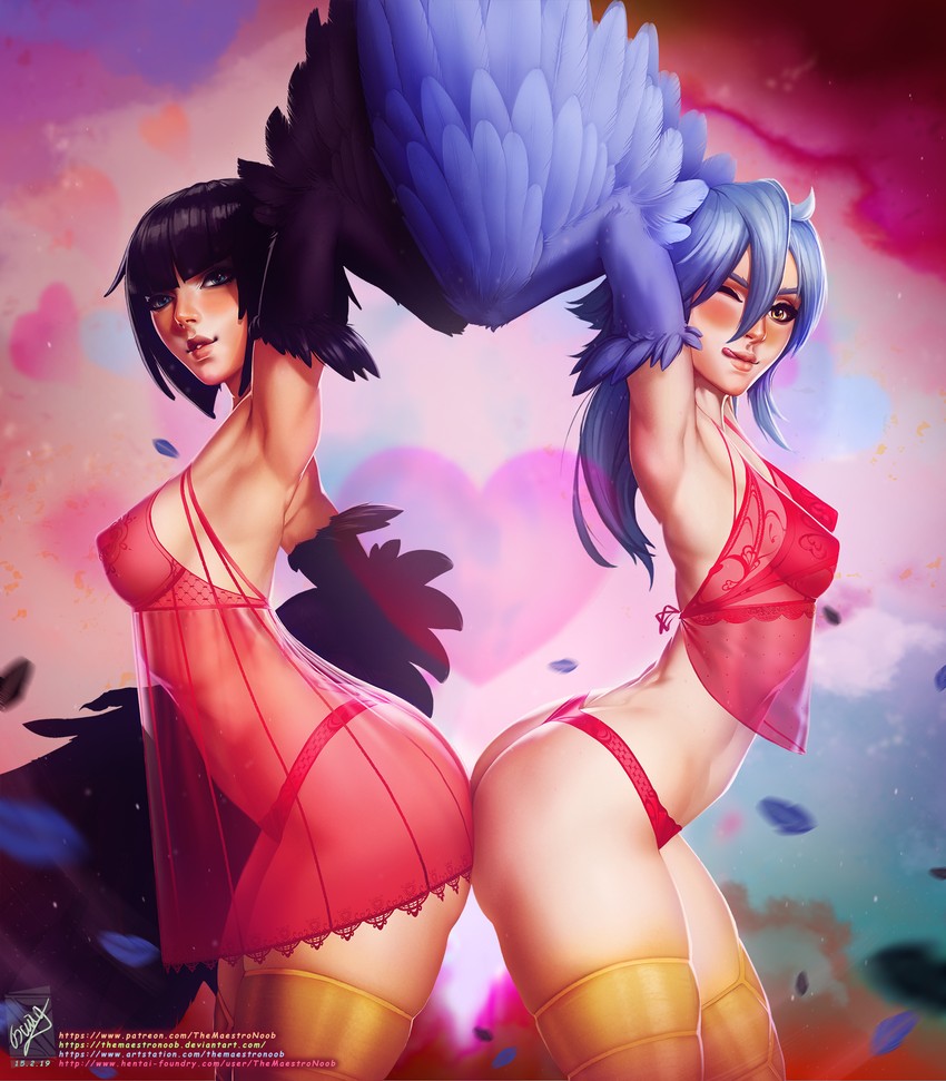 papi and pickle pee pump-a-rum crow (monster musume no iru nichijou and 2 more) drawn by themaestronoob