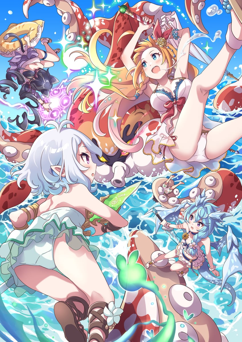 karyl, kokkoro, pecorine, and sheffy (princess connect!) drawn by tsukachii