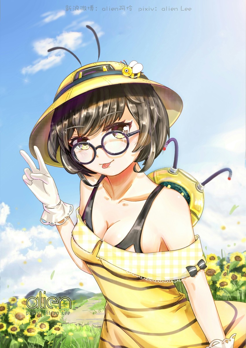 mei, snowball, and beekeeper mei (overwatch and 1 more) drawn by alien_(15307703)