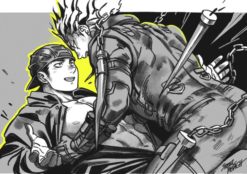 aikawa, risu, and curse (dorohedoro) drawn by steel_peach