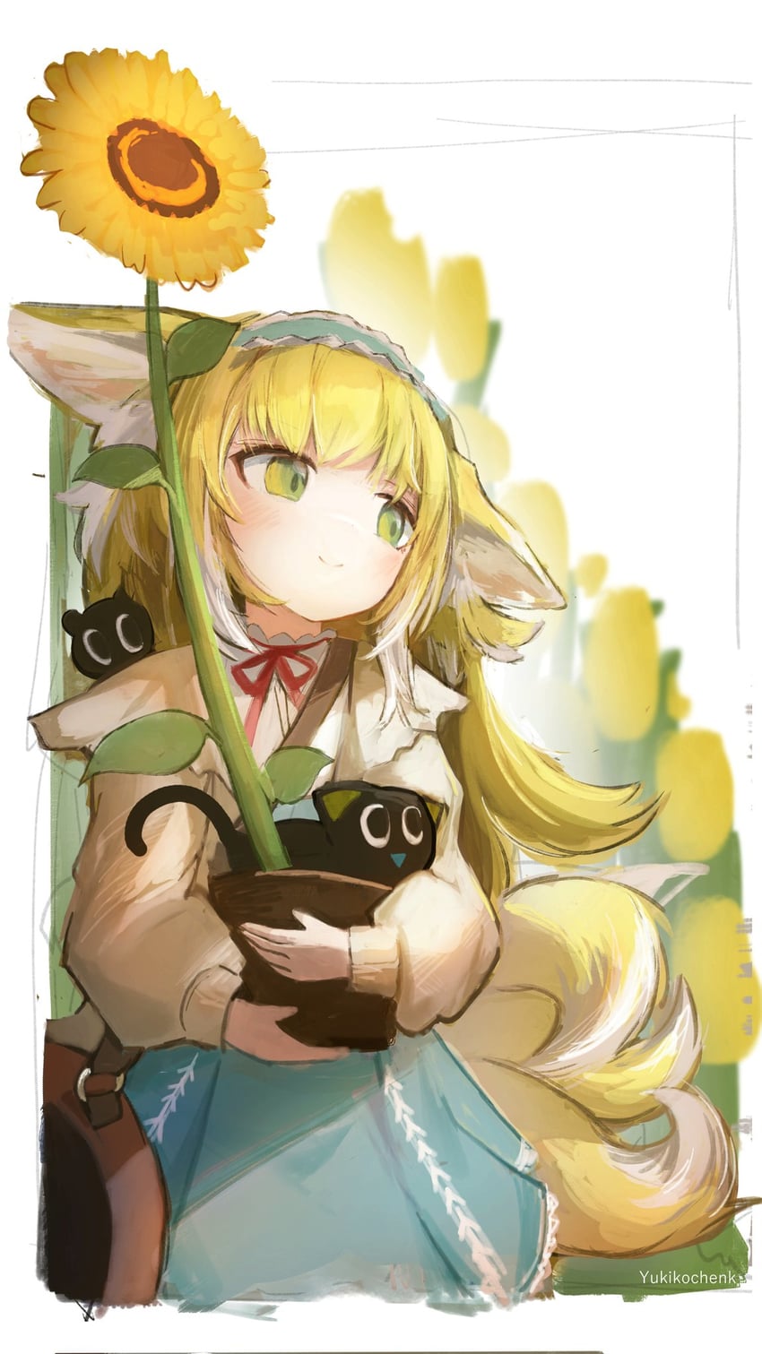 suzuran, luo xiaohei, and heixiu (arknights and 1 more) drawn by yukikochenk