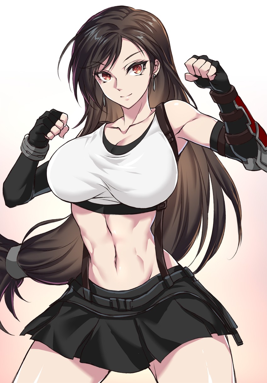 tifa lockhart (final fantasy and 2 more) drawn by nasaniliu