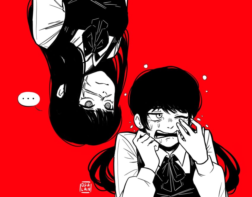 yoru and mitaka asa (chainsaw man) drawn by osulan