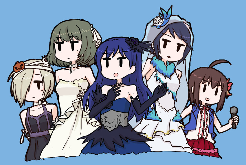 kisaragi chihaya, shirasaka koume, takagaki kaede, wakiyama tamami, and wakui rumi (idolmaster and 1 more) drawn by dai-oki