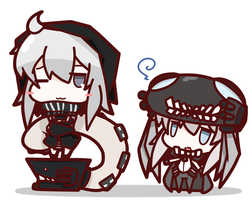 wo-class aircraft carrier and re-class battleship (kantai collection) drawn by nuu_(nu-nyu)