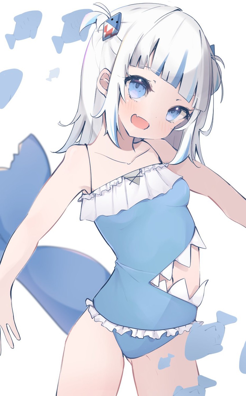 gawr gura (hololive and 1 more) drawn by uica