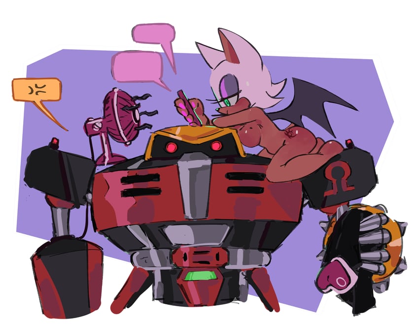 rouge the bat and e-123 omega (sonic) drawn by benshir125