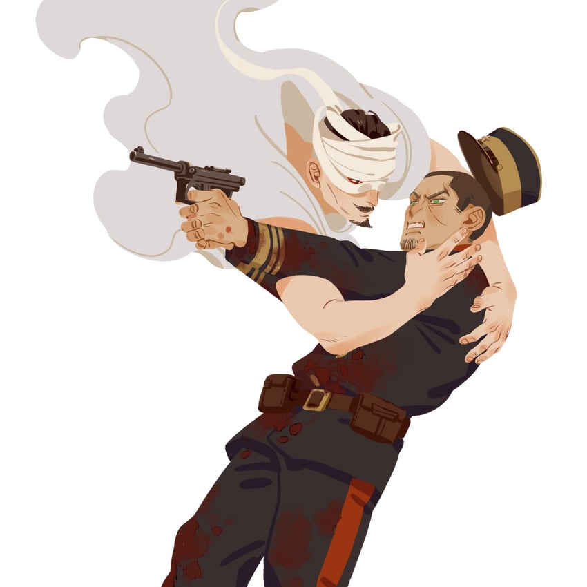 tsukishima hajime and tsurumi tokushirou (golden kamuy) drawn by chengongzi123