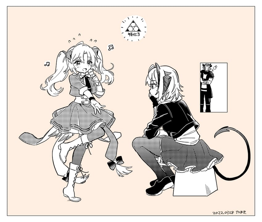 w, pinecone, and sarkaz swordsman (arknights) drawn by zuncro_gb