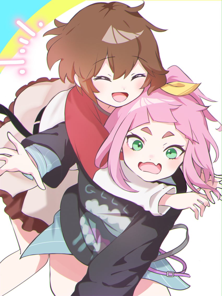 kouzuki mahiru and watase kiui (yoru no kurage wa oyogenai) drawn by tenohira_niji