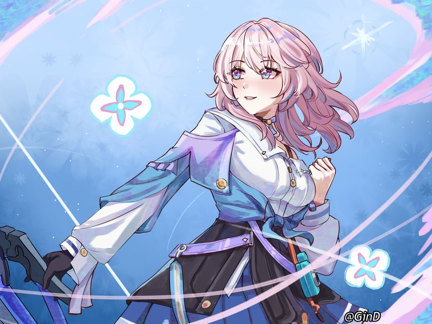 march 7th (honkai and 1 more) drawn by gindneko