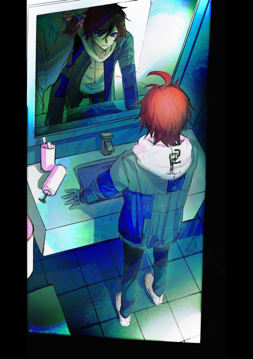 aotsuki eito and sumino takumi (the hundred line -last defense academy-) drawn by wudougewang