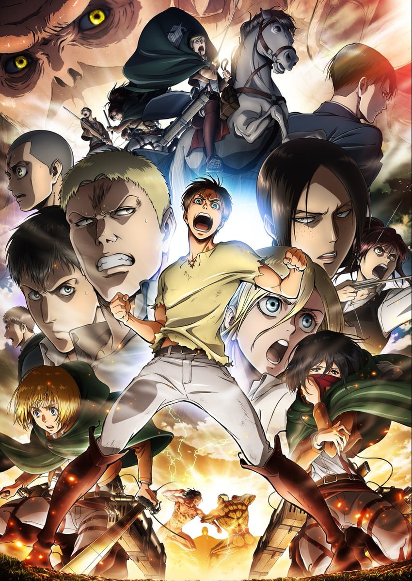 mikasa ackerman, eren yeager, levi, krista lenz, ymir, and 14 more (shingeki no kyojin)