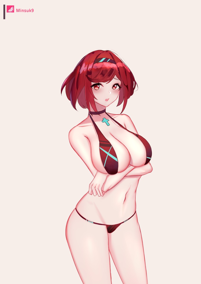 pyra (xenoblade chronicles and 1 more) drawn by minusk9