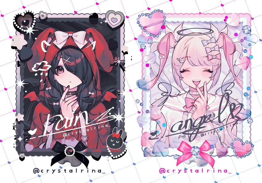 chouzetsusaikawa tenshi-chan and ame-chan (needy girl overdose) drawn by rina_(crystalrina)