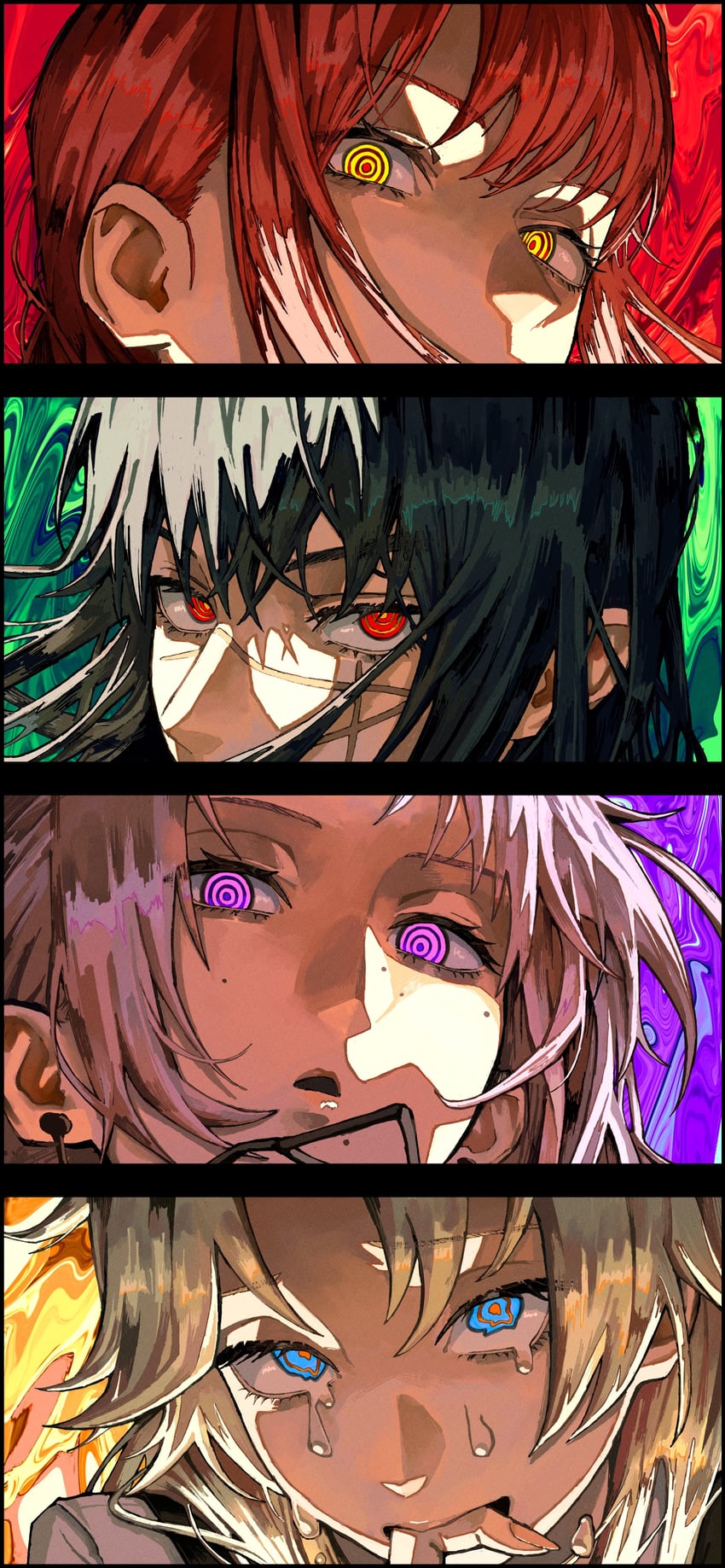 makima, yoru, fami, and famine devil (chainsaw man) drawn by erupusai2