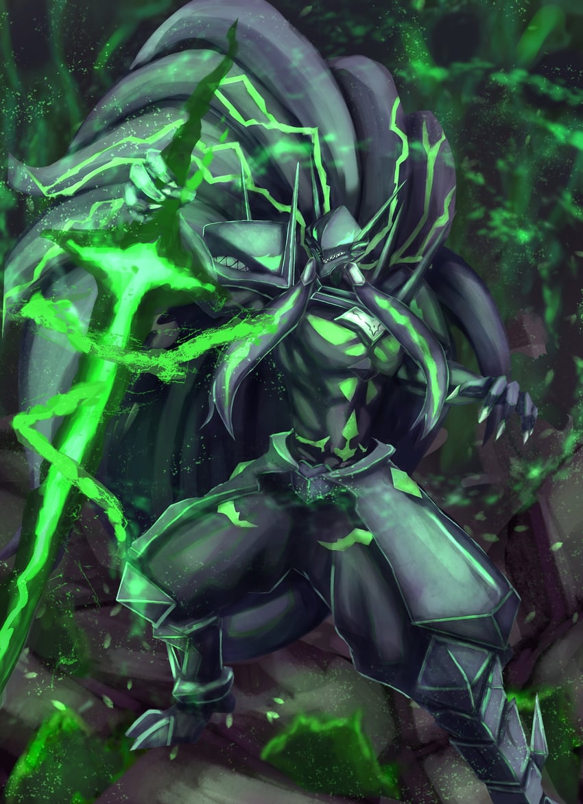 susanoo (blazblue and 1 more) drawn by haikei_(le_gris_no9)
