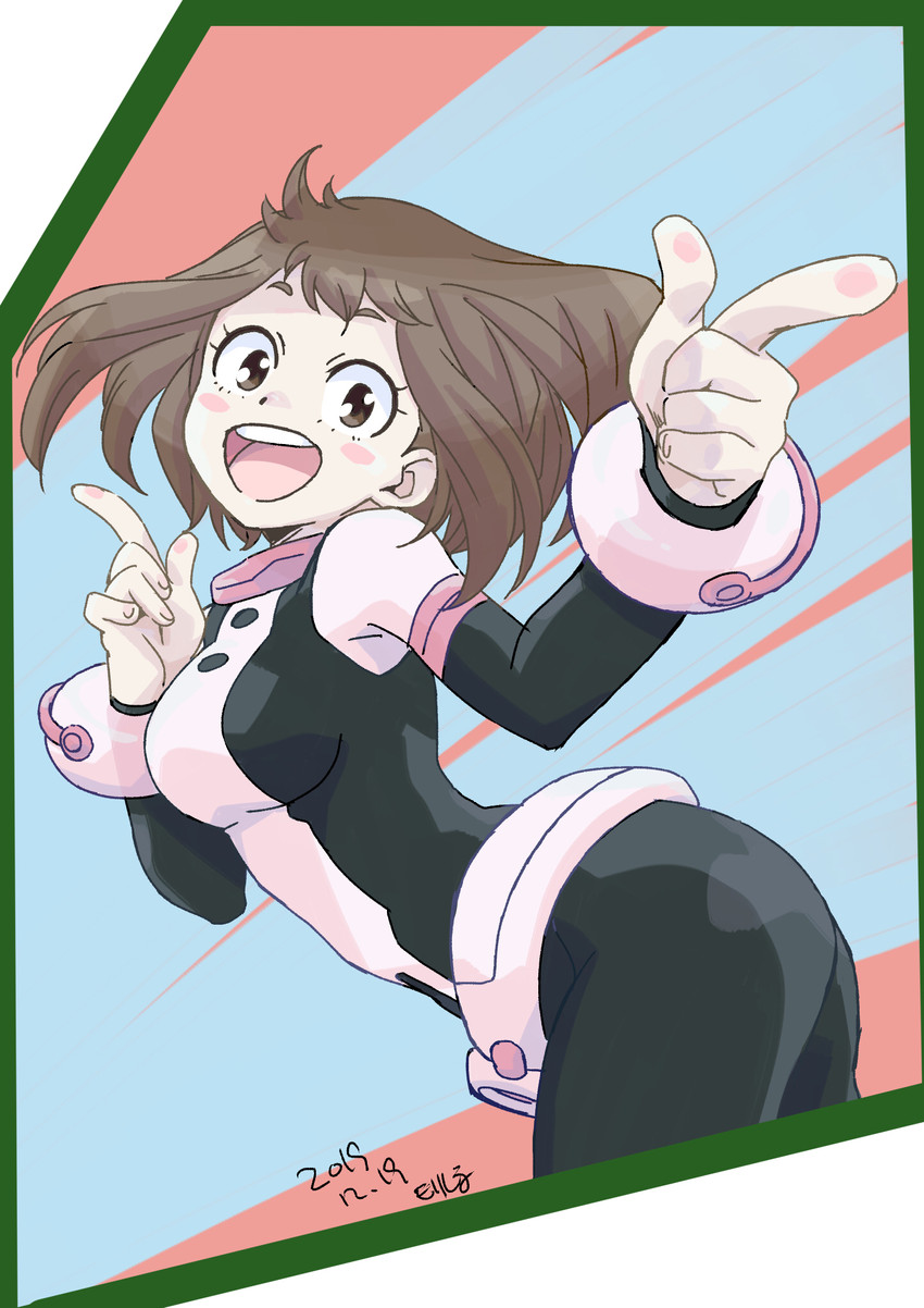 uraraka ochaco (boku no hero academia) drawn by morishima_noriko