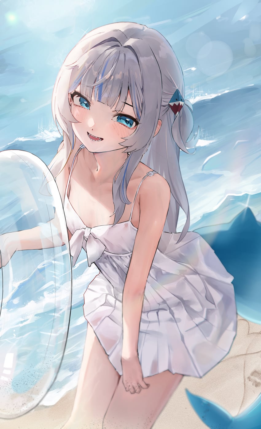 gawr gura (hololive and 1 more) drawn by yawww_(yawwwart)