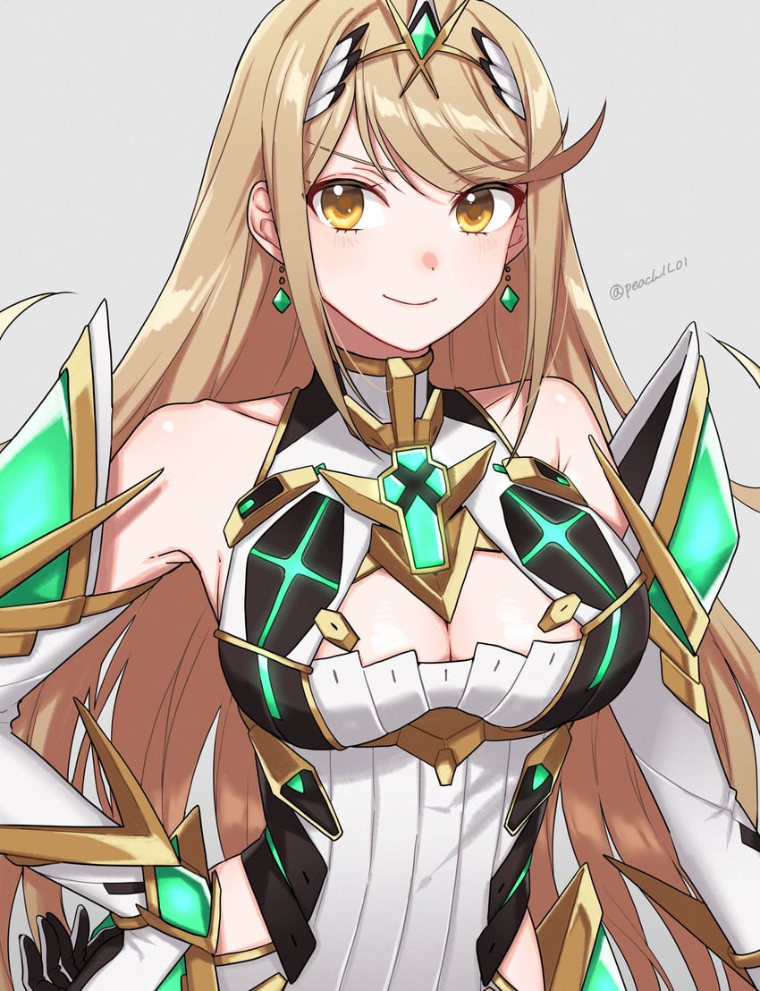 mythra (xenoblade chronicles and 1 more) drawn by shamu_(peach11_01)