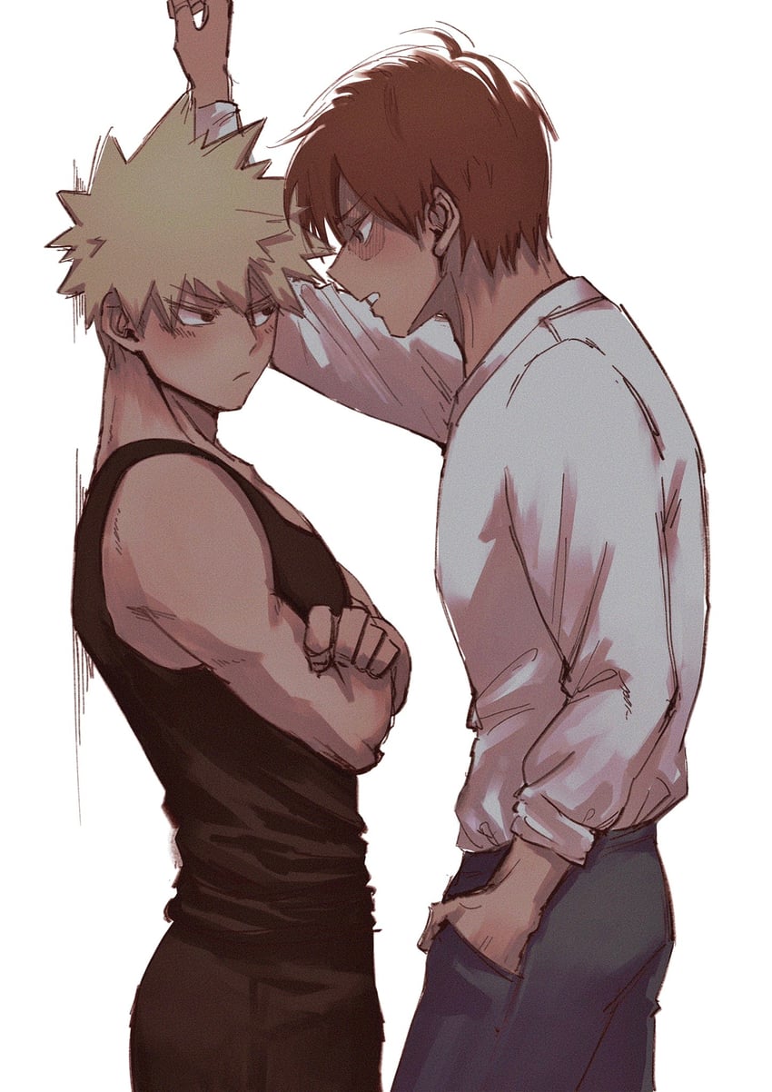 bakugou katsuki and todoroki shoto (boku no hero academia) drawn by akimoto_28