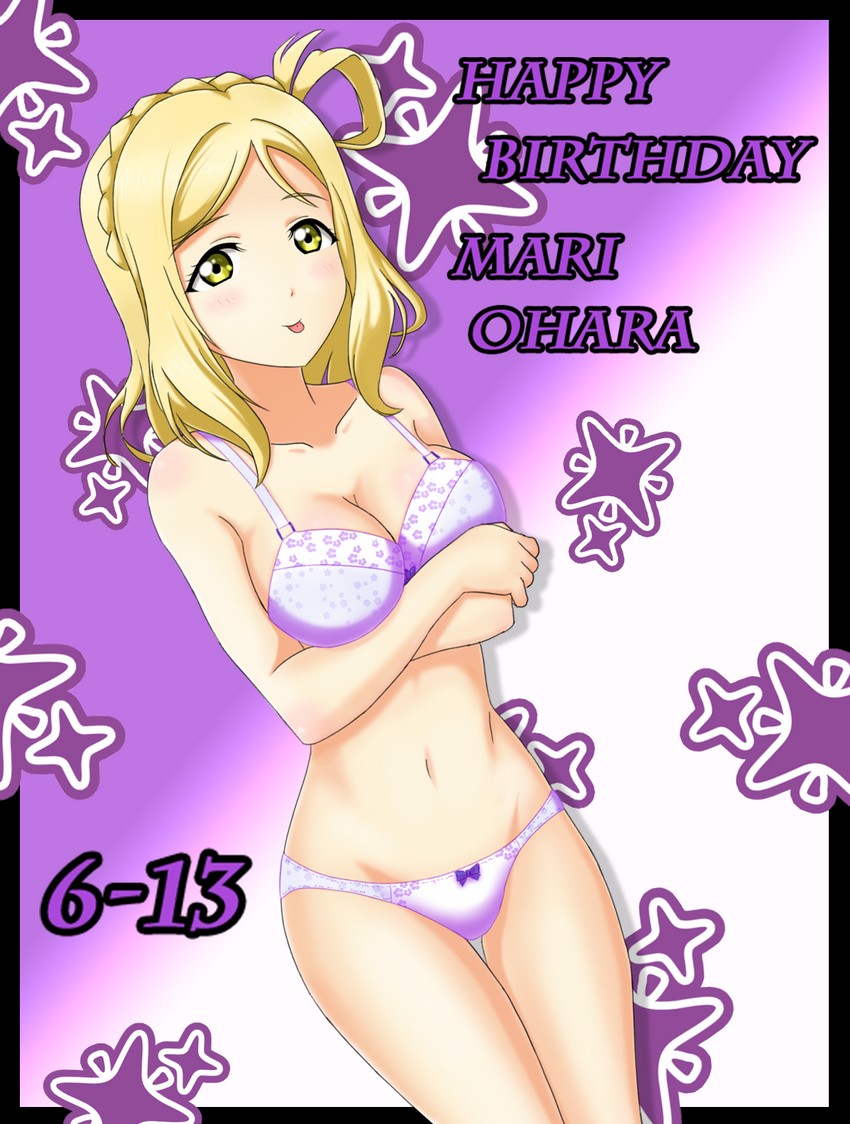 ohara mari (love live! and 1 more) drawn by arjend