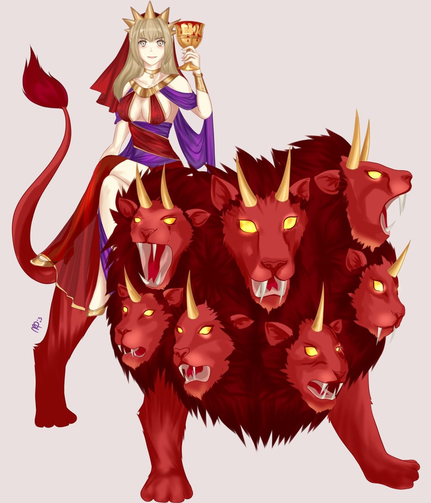 nero claudius, queen draco, and whore of babylon (fate and 2 more) drawn by coe-lilium