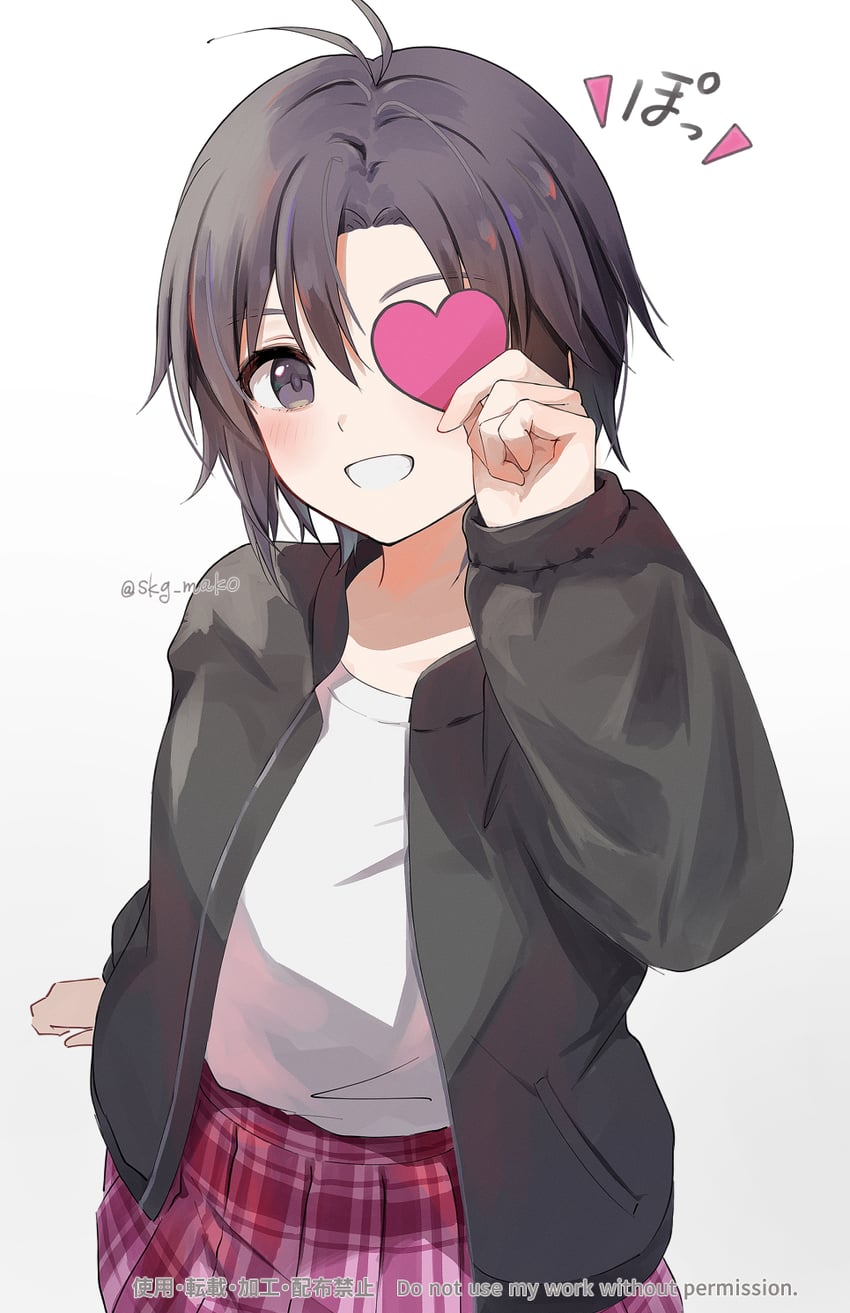 kikuchi makoto (idolmaster and 2 more) drawn by mogskg