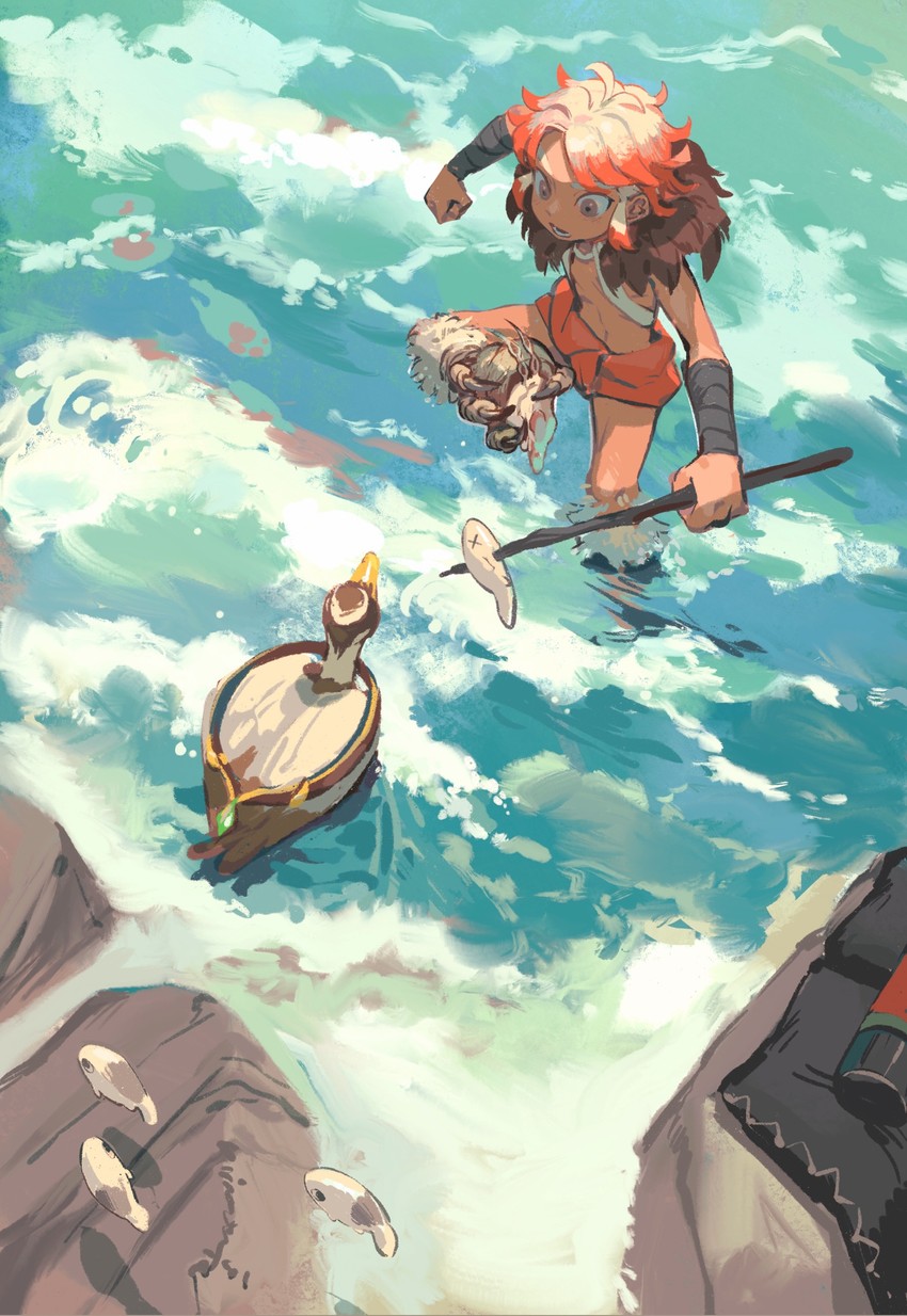 kanmuri and pattlephyt (pixiv fantasia and 1 more) drawn by akaneko_(redakanekocat)