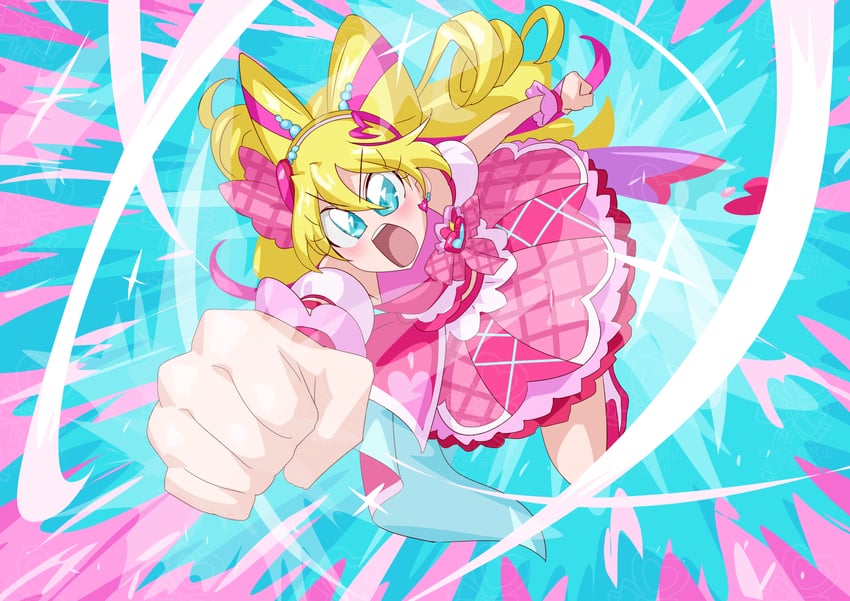 sakura uta and cure idol (precure and 1 more) drawn by otokamu