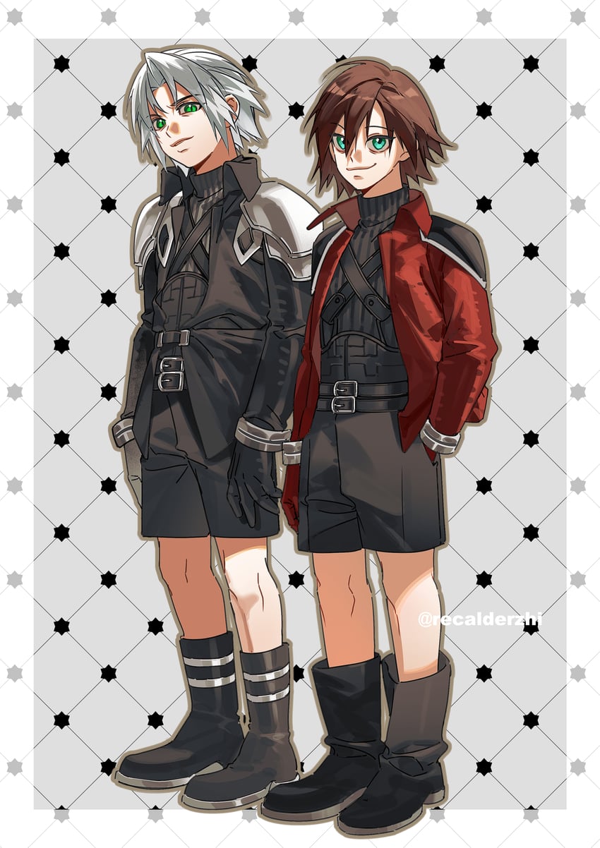 sephiroth and genesis rhapsodos (final fantasy and 2 more) drawn by recalderzhi
