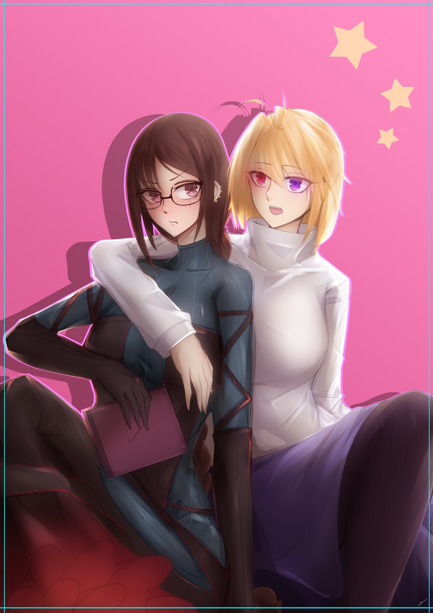 arcueid brunestud and yu mei-ren (fate and 3 more) drawn by destiny123456
