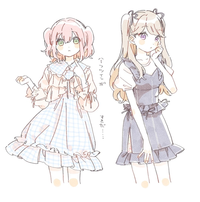 fujishima megumi and kurosawa ruby (love live! and 2 more) drawn by rinrin_johann