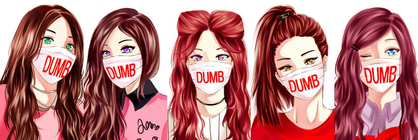 seulgi, irene, joy, wendy, and yeri (real life and 2 more) drawn by gi_(xogieve)