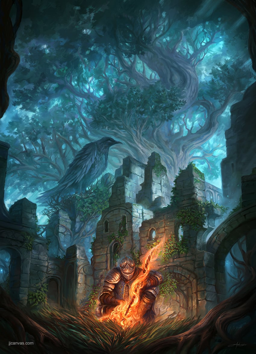 chosen undead (dark souls and 1 more) drawn by jjcanvas