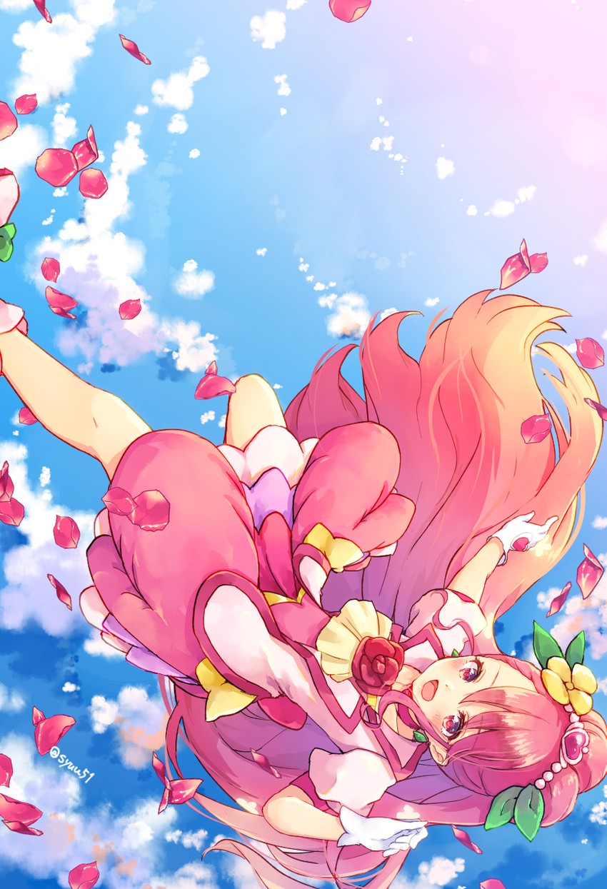 hanadera nodoka and cure grace (precure and 1 more) drawn by hiiragi_syuu