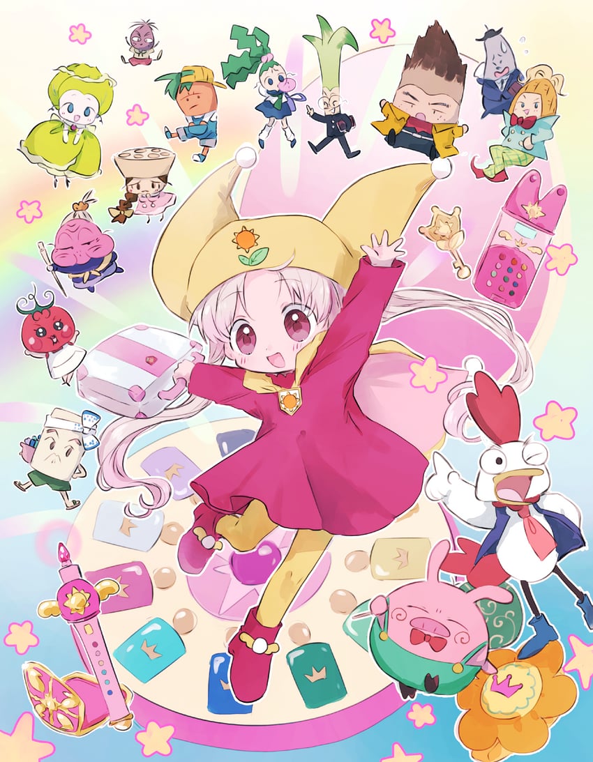 princess silver, araessa, sutonsuton, and horesore (yume no crayon oukoku) drawn by hano_luno
