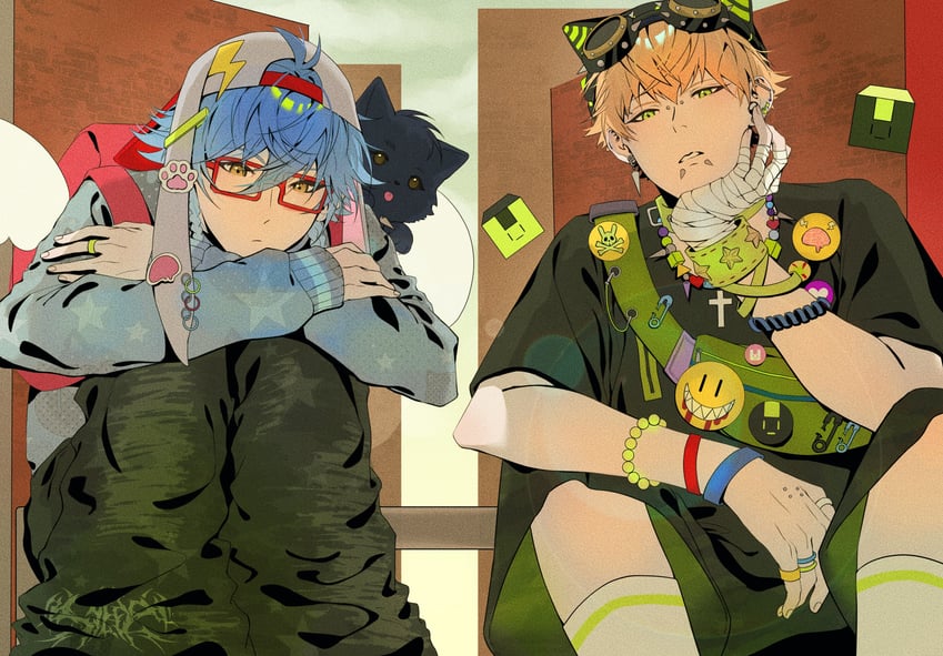 seragaki aoba, noiz, and sei (dramatical murder) drawn by sheep85288317