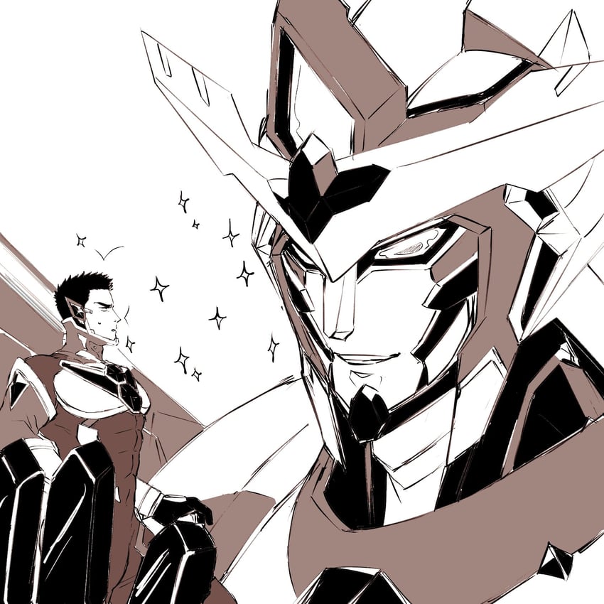 ao isami and bravern (yuuki bakuhatsu bang bravern) drawn by fle0423